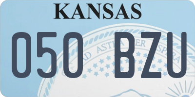 KS license plate 050BZU