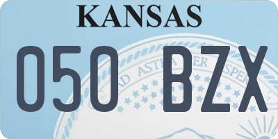 KS license plate 050BZX