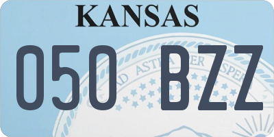 KS license plate 050BZZ