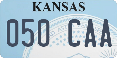 KS license plate 050CAA