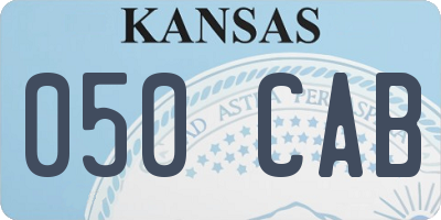 KS license plate 050CAB