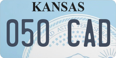 KS license plate 050CAD