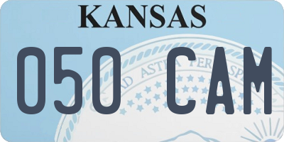 KS license plate 050CAM
