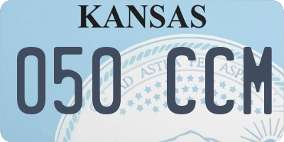 KS license plate 050CCM