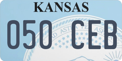 KS license plate 050CEB