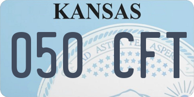 KS license plate 050CFT