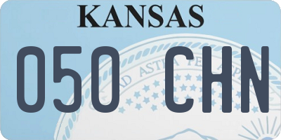 KS license plate 050CHN