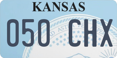 KS license plate 050CHX