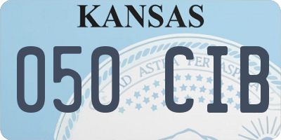 KS license plate 050CIB