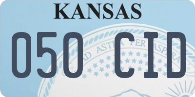 KS license plate 050CID