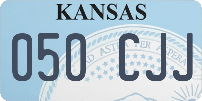 KS license plate 050CJJ