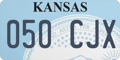 KS license plate 050CJX