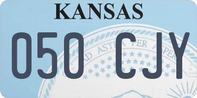 KS license plate 050CJY