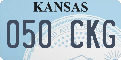 KS license plate 050CKG