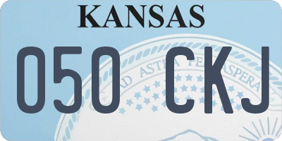 KS license plate 050CKJ