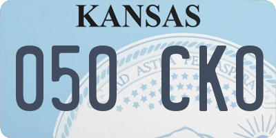 KS license plate 050CKO