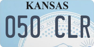 KS license plate 050CLR