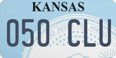 KS license plate 050CLU