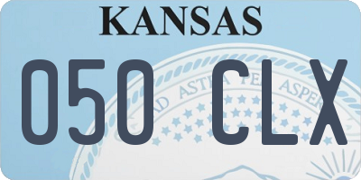 KS license plate 050CLX