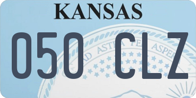 KS license plate 050CLZ
