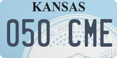 KS license plate 050CME