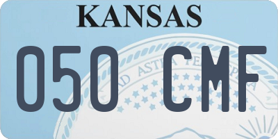 KS license plate 050CMF