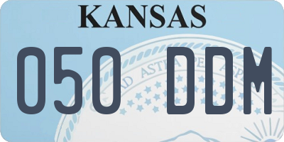 KS license plate 050DDM
