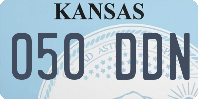 KS license plate 050DDN