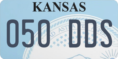 KS license plate 050DDS