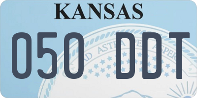 KS license plate 050DDT