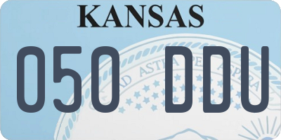 KS license plate 050DDU