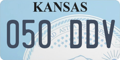 KS license plate 050DDV