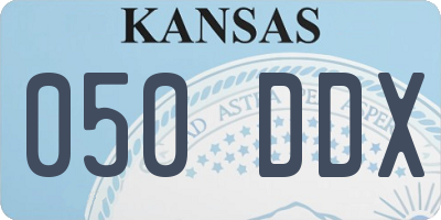 KS license plate 050DDX