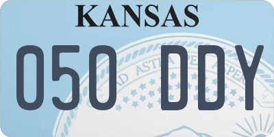 KS license plate 050DDY