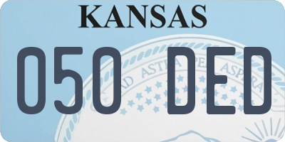 KS license plate 050DED