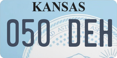 KS license plate 050DEH