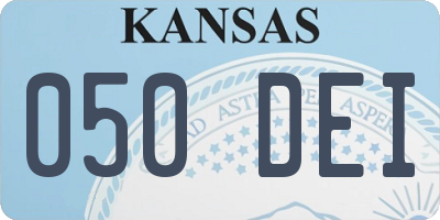 KS license plate 050DEI