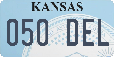 KS license plate 050DEL