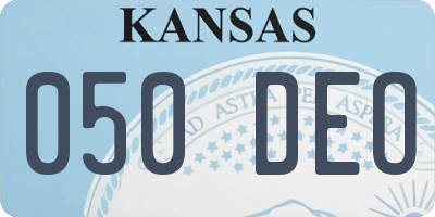 KS license plate 050DEO