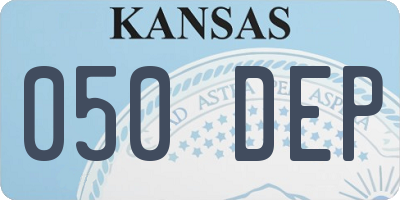 KS license plate 050DEP