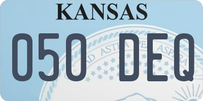 KS license plate 050DEQ