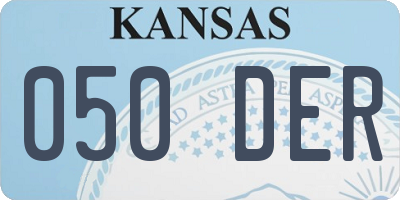 KS license plate 050DER
