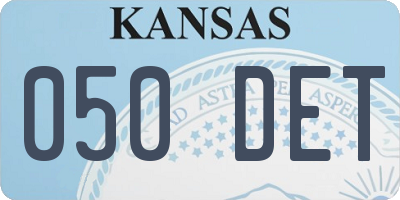 KS license plate 050DET