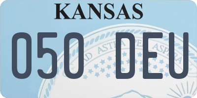KS license plate 050DEU
