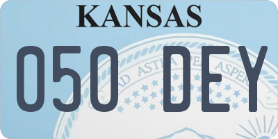 KS license plate 050DEY