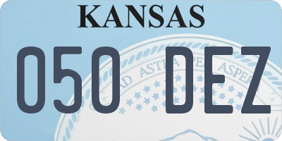 KS license plate 050DEZ