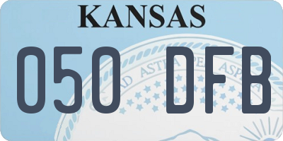 KS license plate 050DFB