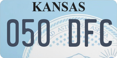 KS license plate 050DFC