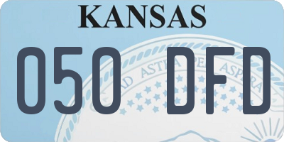 KS license plate 050DFD