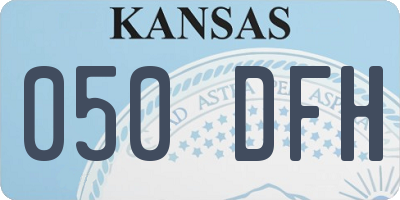 KS license plate 050DFH